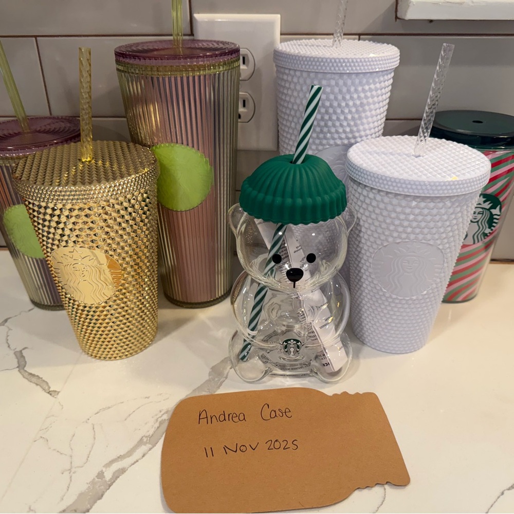 Starbucks Clear Bear Tumbler with Green Lid - Starbucks Collection - Picture 2 of 2